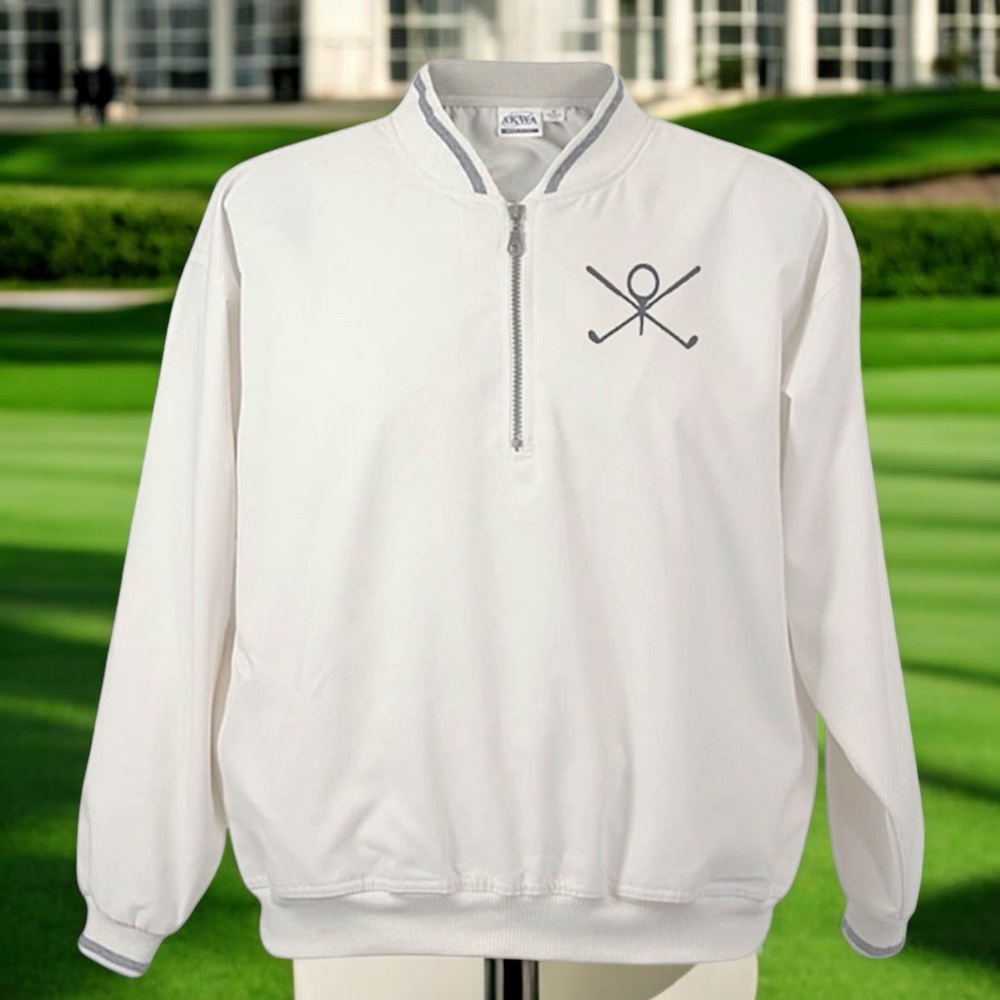 Akwa Men's Golf 1/4 Zip Windshirt Made in USA - Picture 9 of 16
